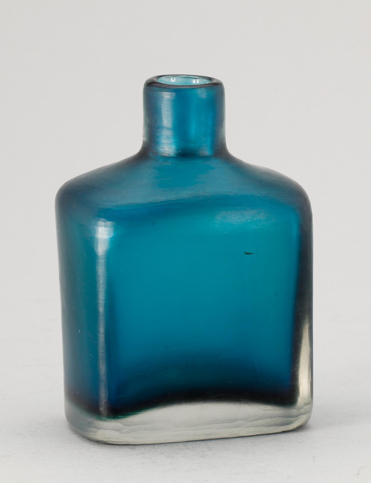 FLASKA, glas, Venini Murano, Venedig, Italien. 1900-talets tredje kvartal.