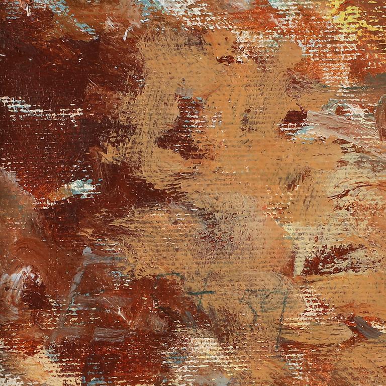 OKÄND KONSTNÄR, olja på duk, otydligt signerad, daterad -59.