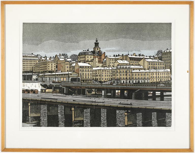 SVENOLOV EHRÉN, färglitografi, signerad och numrerad 68/360, daterad 80.