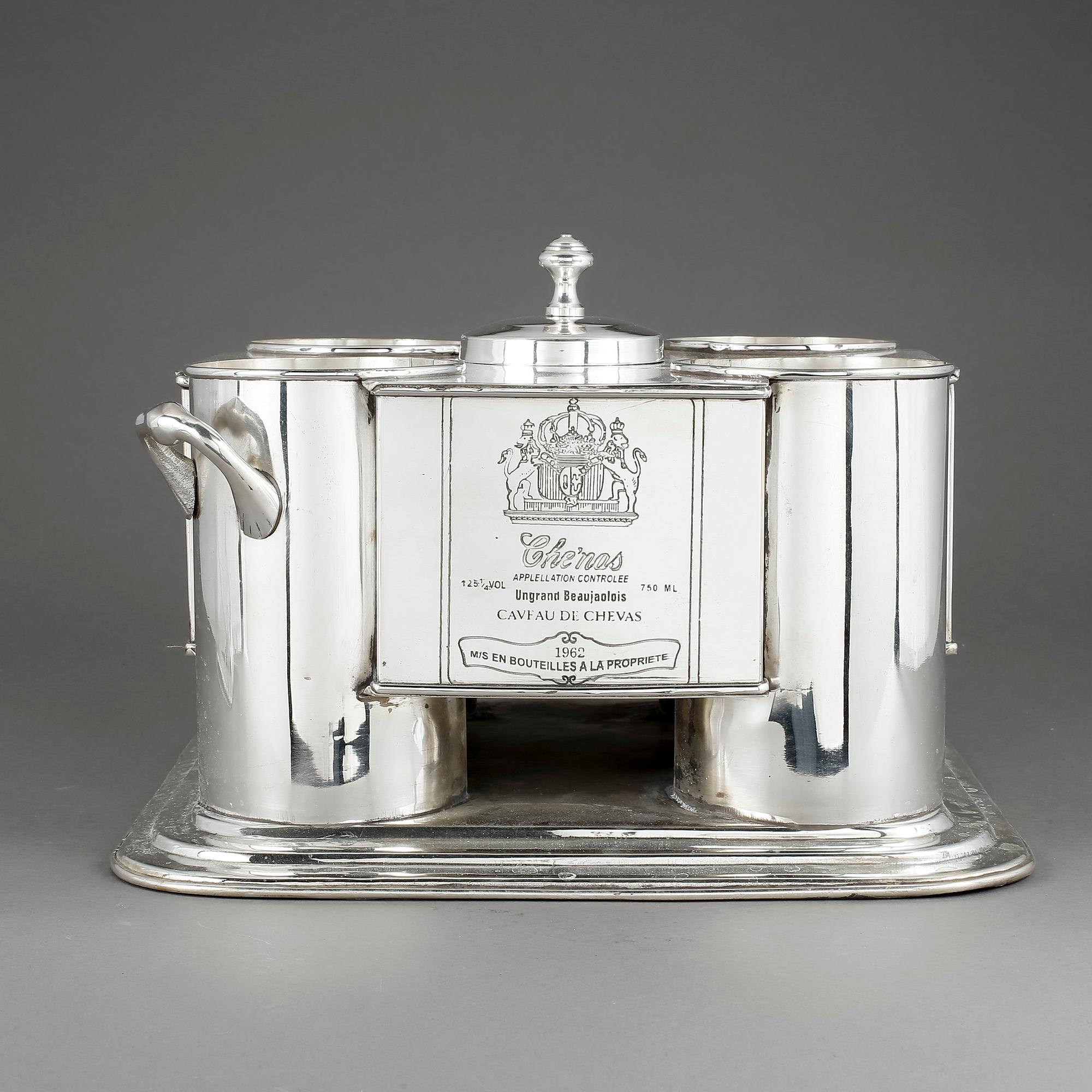 CHAMPAGNEKYLARE, för fyra flaskor, 1900-2000-tal.