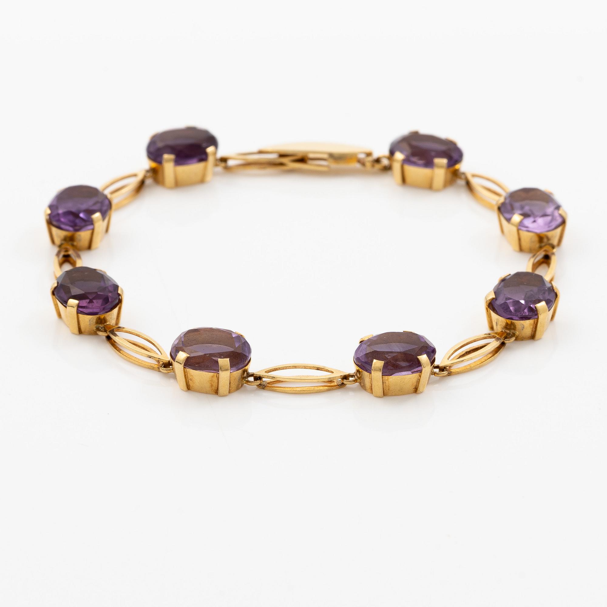Stigbert, Engelbert, bracelet, 18K gold with amethysts.