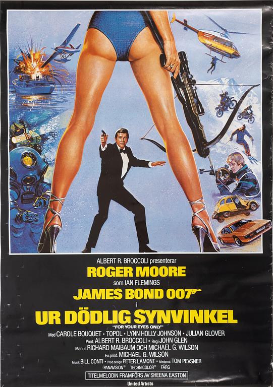 Movie Posters, 6 pcs, James Bond, offset.