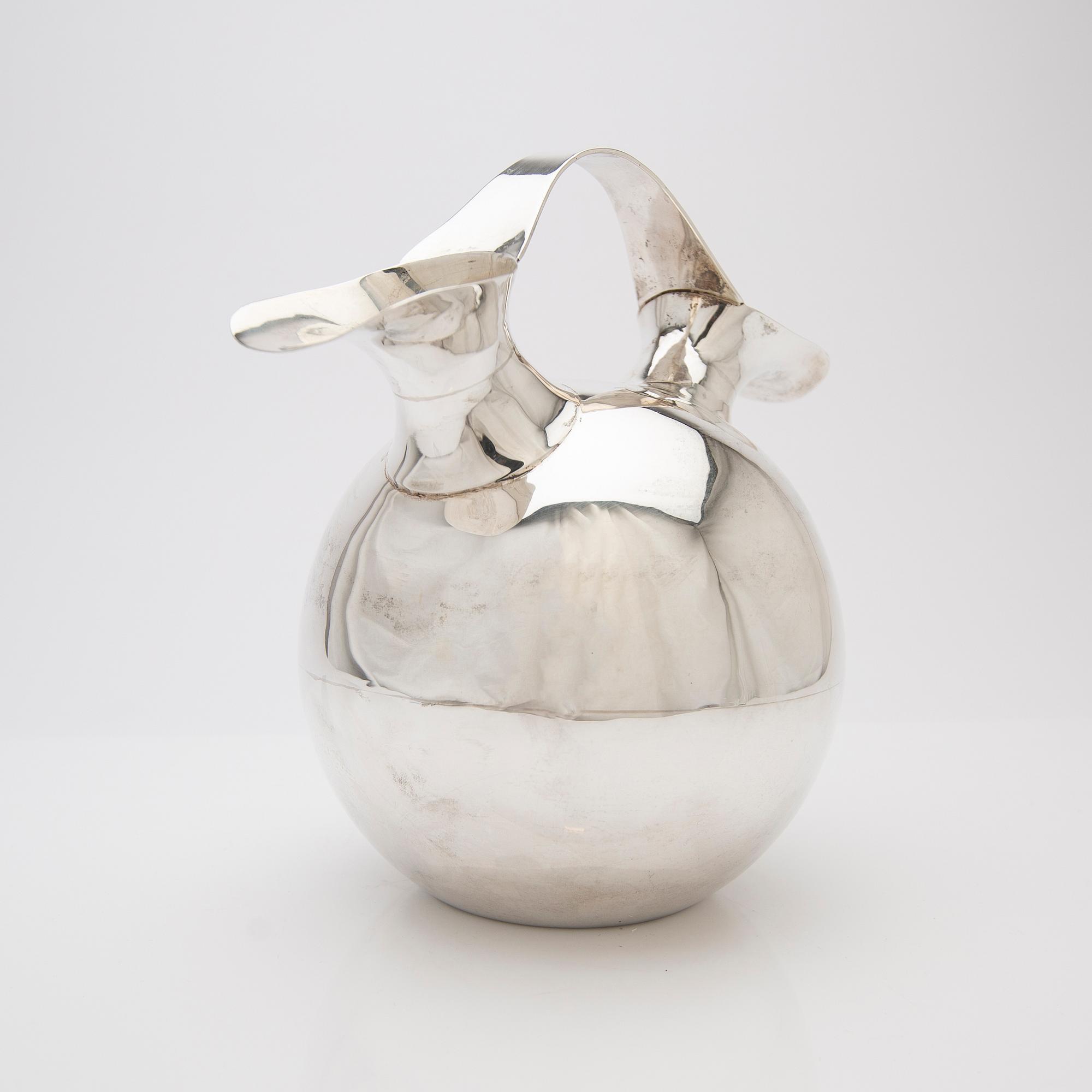 Jug, sterling silver, Mexico.
