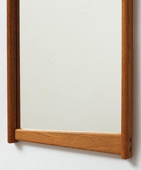 A oak mirror, 1950's/60's.