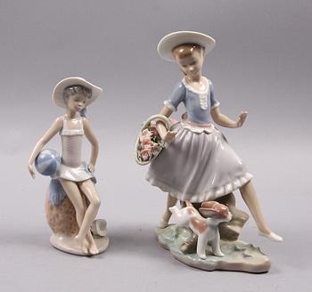 FIGURINER, 2 st, porslin, Lladro.