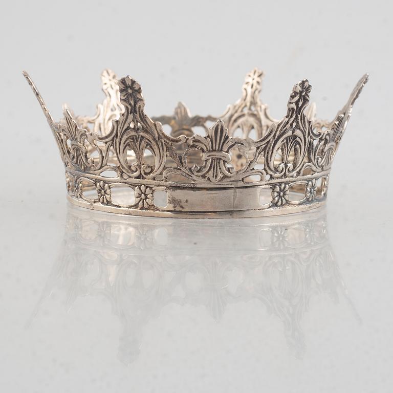 A silver bride's crown, Gewe, Malmö, Sweden, 1971.