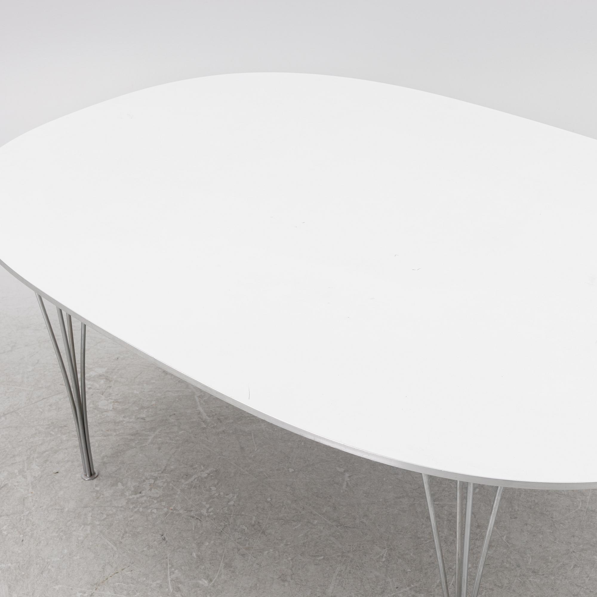 Bruno Mathsson & Piet Hein, table, "Superellipse", Fritz Hansen, Denmark.
