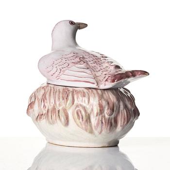 A Swedish Marieberg faience butter tureen, 18th century.