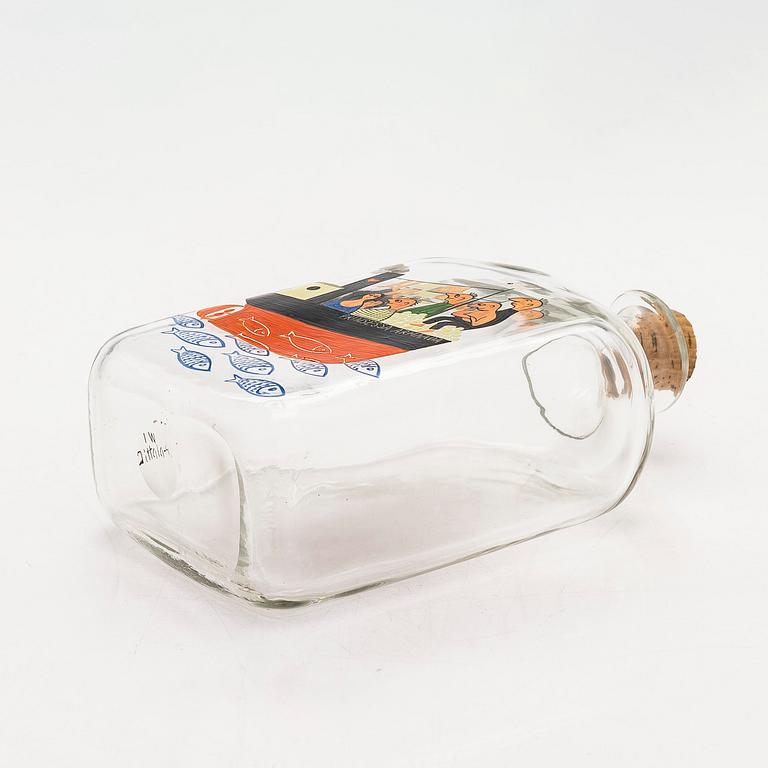 Tapio Wirkkala, brännvinsflaska, glas, "Prinsessan Armada", signerad TW Iittala.