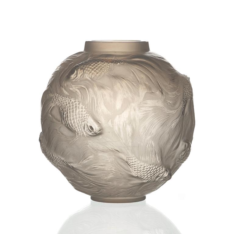 René Lalique, an opalescent 'Formose' cast glass vase, France 1920's-30's.