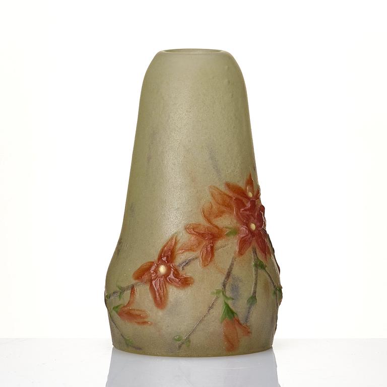 Gabriel Argy-Rousseau, a 'Fleurs jaunes'  pâte de verre vase, France 1920s.