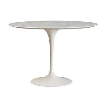 120. Eero Saarinen, a white marble top 'Tulip' table, Knoll International, USA.