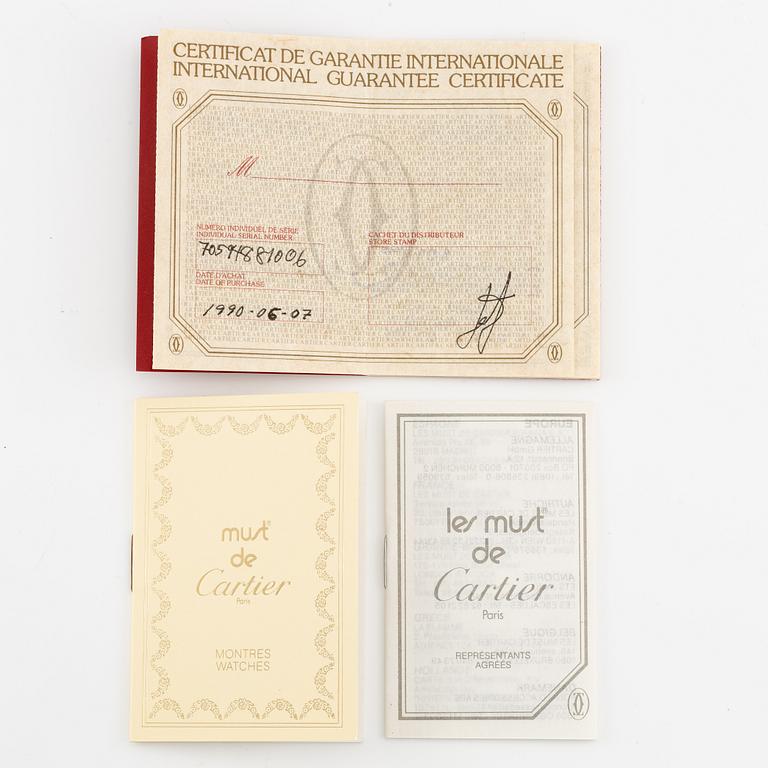 must de CARTIER, Tank, wristwatch, 23.5 x 23.5 (31) mm.