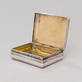 SNUSDOSA, silver, Jacob Person Lang, Brahestad 1780.