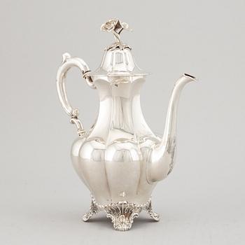 A Swedish 20th century silver coffee-pot, mark of A.G. Dufva, Stockholm 1922.