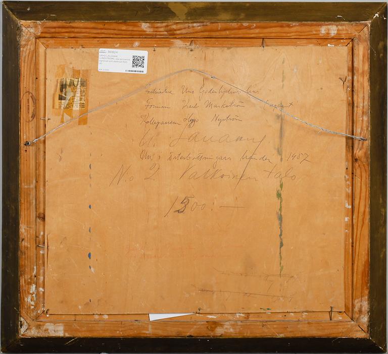 URHO LAUANNE (LINDSTRÖM), olja på pannå, signerad och daterad 1925.