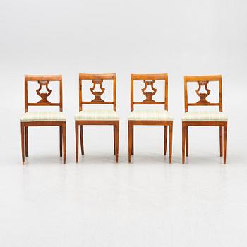 Four Empire chairs, first half of the 19th century.
