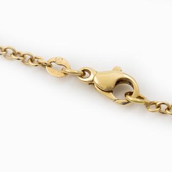 Collier 18K guld och vitguld, med motiv av hästbett.