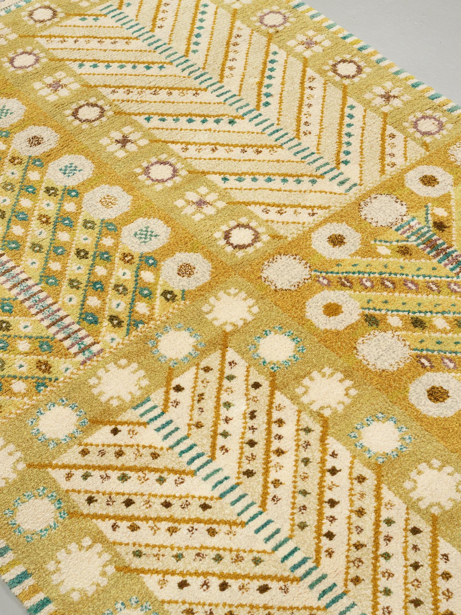 Marianne Richter, MATTA, "Gula trädet", flossa, ca 224,5 x 143 cm, signerad AB MMF MR.