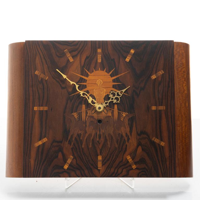 Mjölby Intarsia, a wall clock, 1930s.