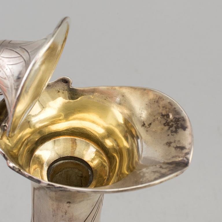 VINKANNA, silver och glas, 1900-talets första hälft.
