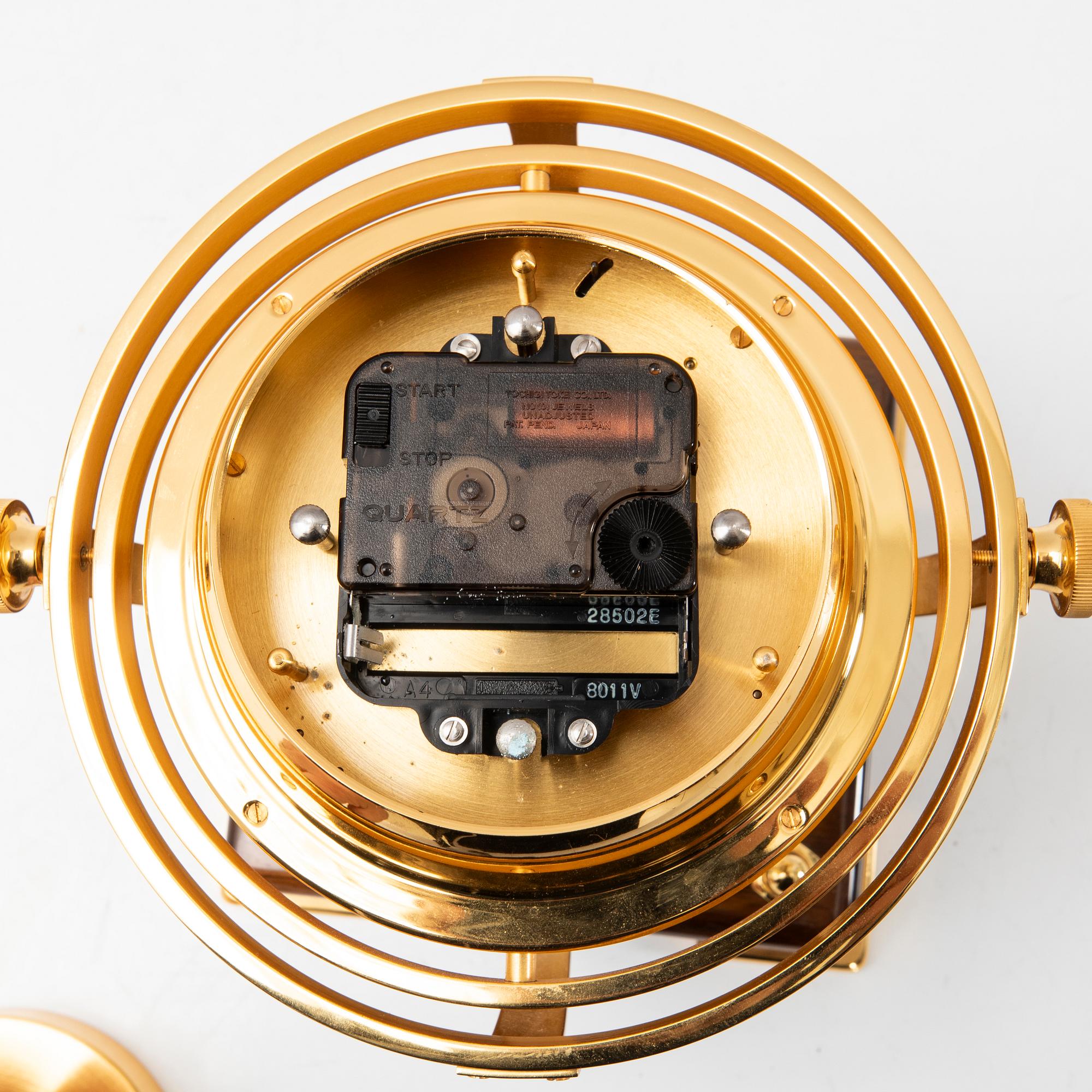 Asprey, calendar clock, late 20th century.