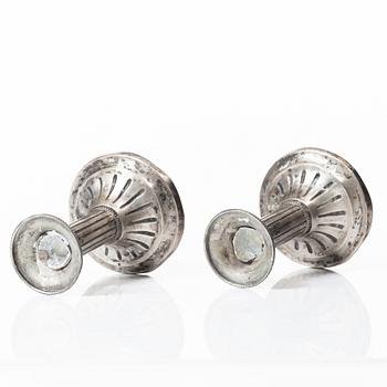 Candelsticks, a pair, silver, Sweden 1795.