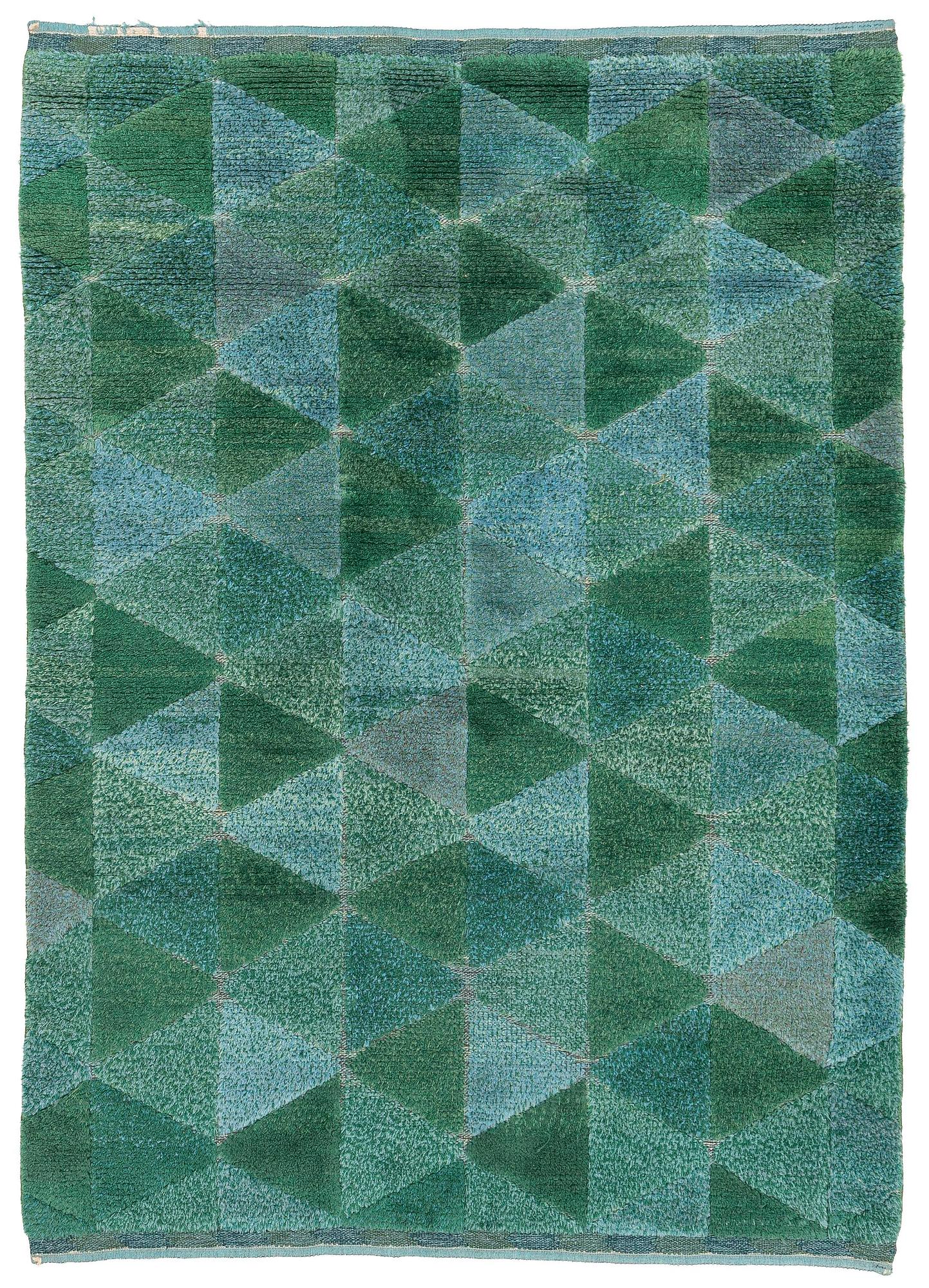 Ingrid Hellman-Knafve, a knotted pile in relief carpet, c. 235 x 164 cm, unsigned.