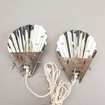 Wall lamps, 4 pcs, Art-Deco style, second half of the 20th century.