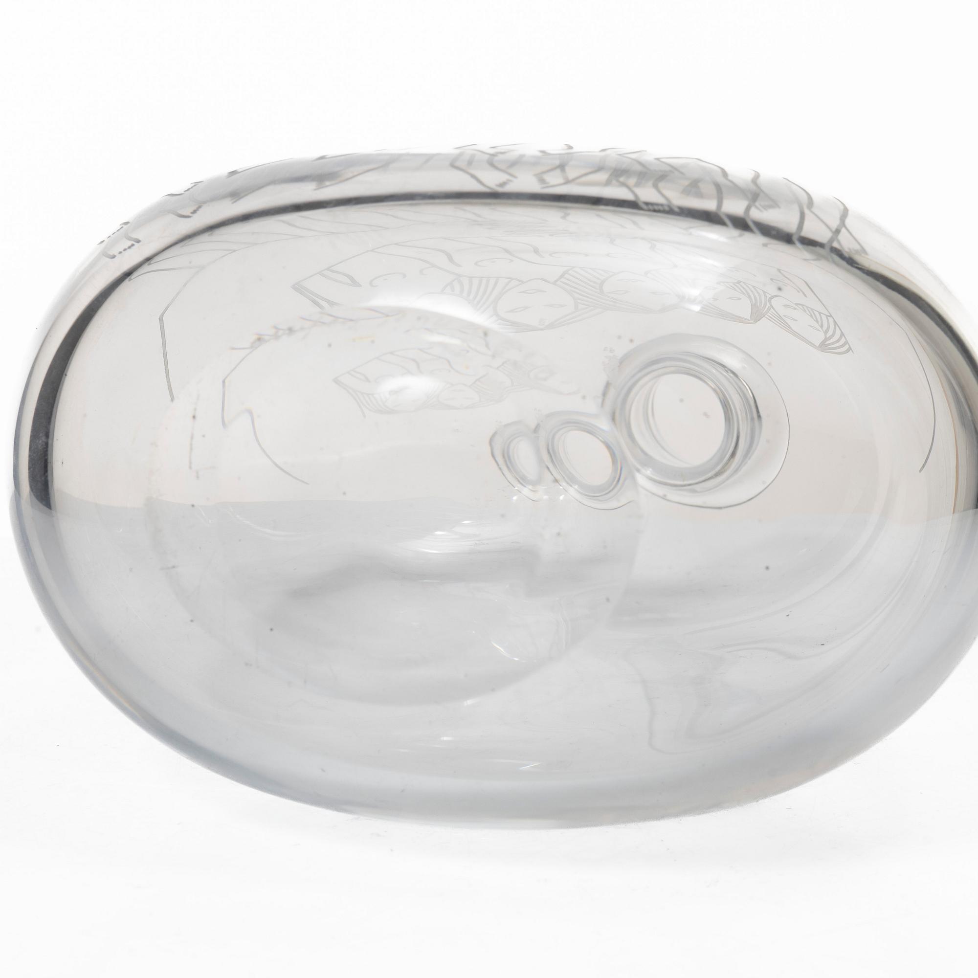 Sven Palmqvist, a decanter, Orrefors, 1958.