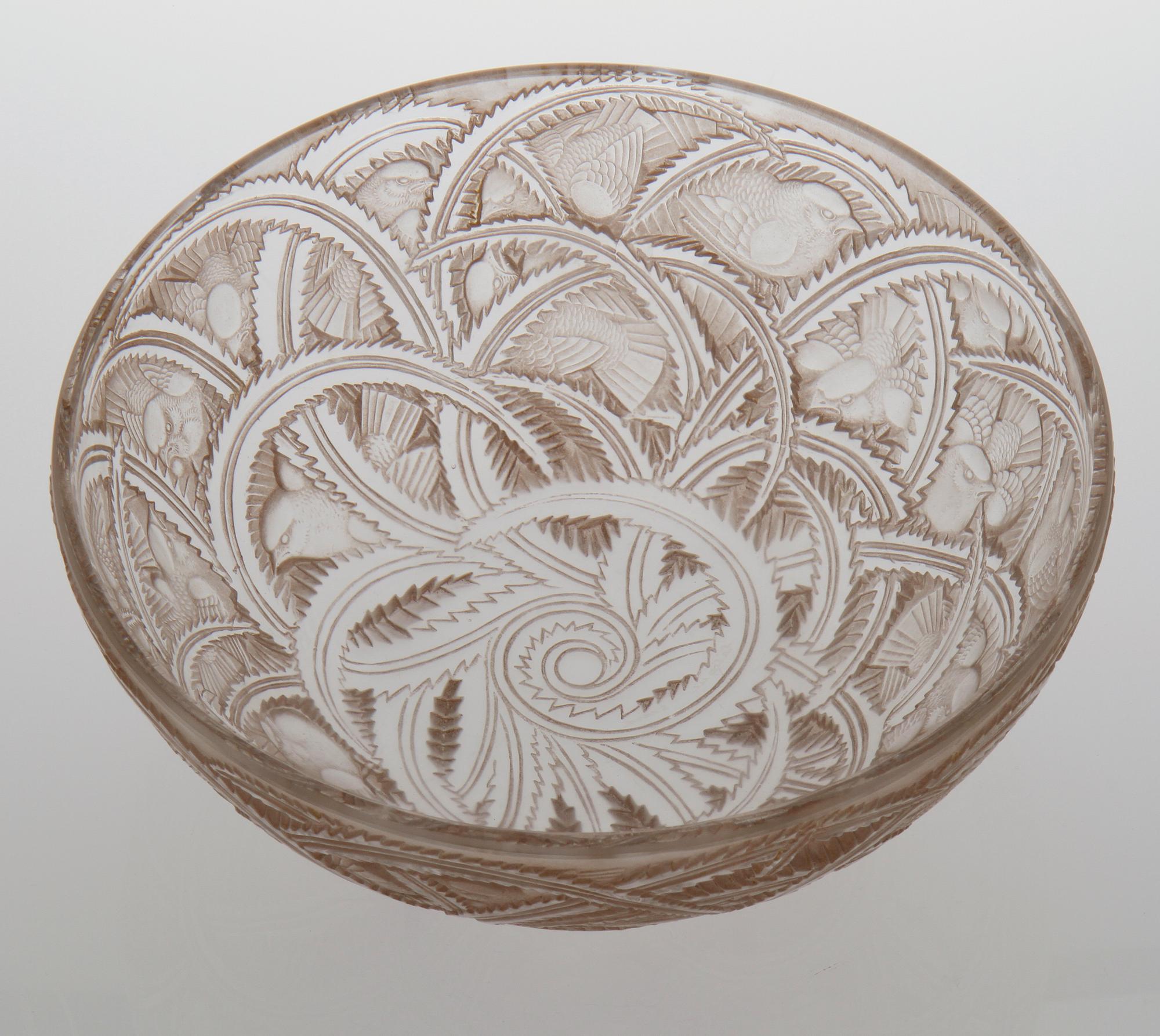 SKÅL, glas, Lalique, 1900-talets andra hälft.