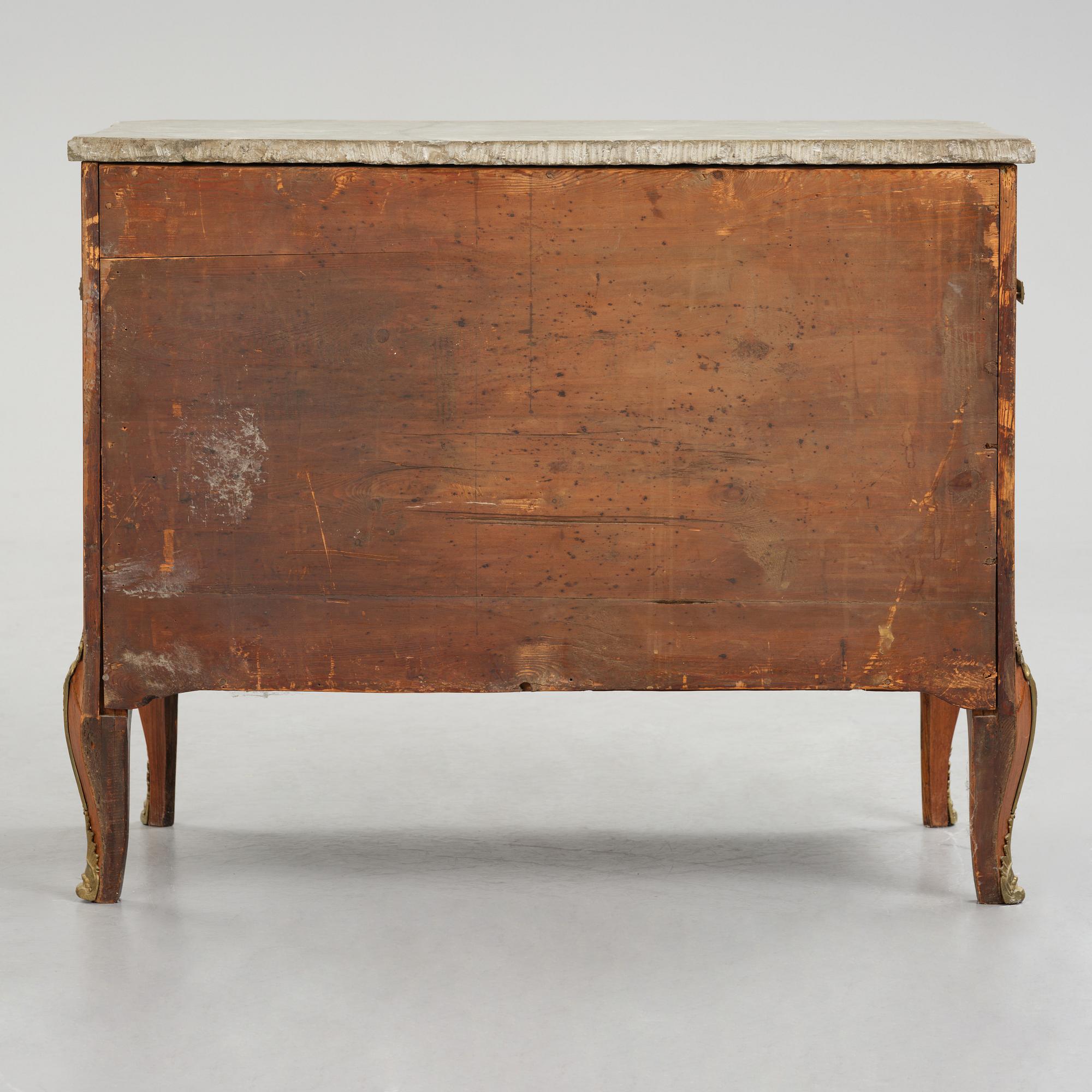 A Gustavian marquetry commode attributed to J. Hultsten (master in Stockholm 1773-94).