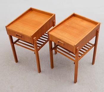 SÄNGBORD, 1 par, 1900-talets andra hälft.