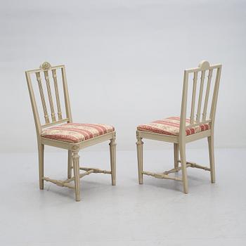 STOLAR, 6 st, sengustaviansk stil, omkring 1900-talets mitt.