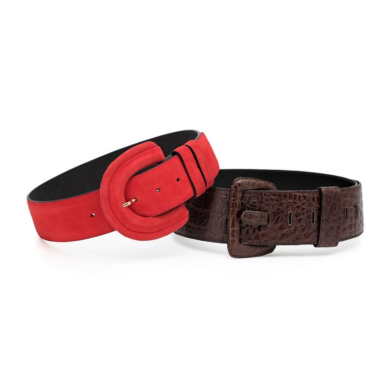GENNY, two belts.