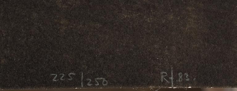 ROJ FRIBERG, färglitografi, monogramsignerad, daterad 83 och numrerad 225/250.