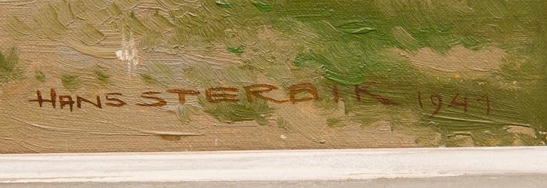 oil on canvas, signed and dated J. Sterbik 1941.