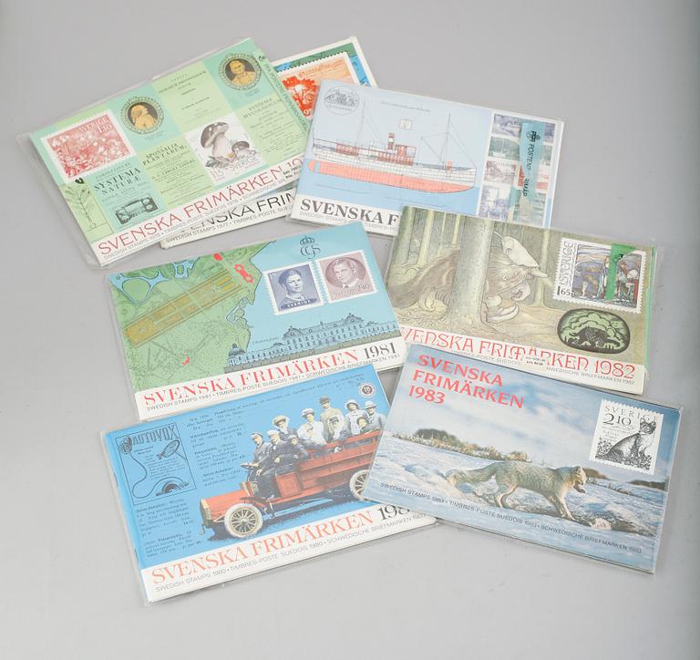SAMLING FRIMÄRKEN, 7 häften 1977-1983.