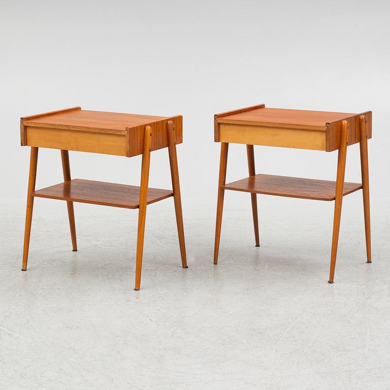 A pair of bedside tables, AB Carlström, mid 20th Century.