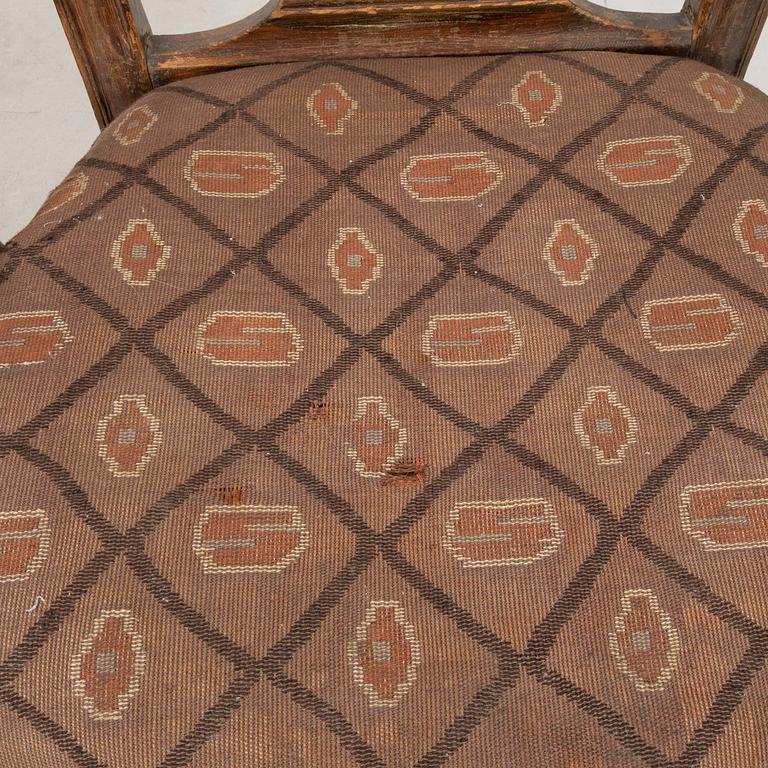 Karmstolar två st , rokoko  1700-talets mitt.