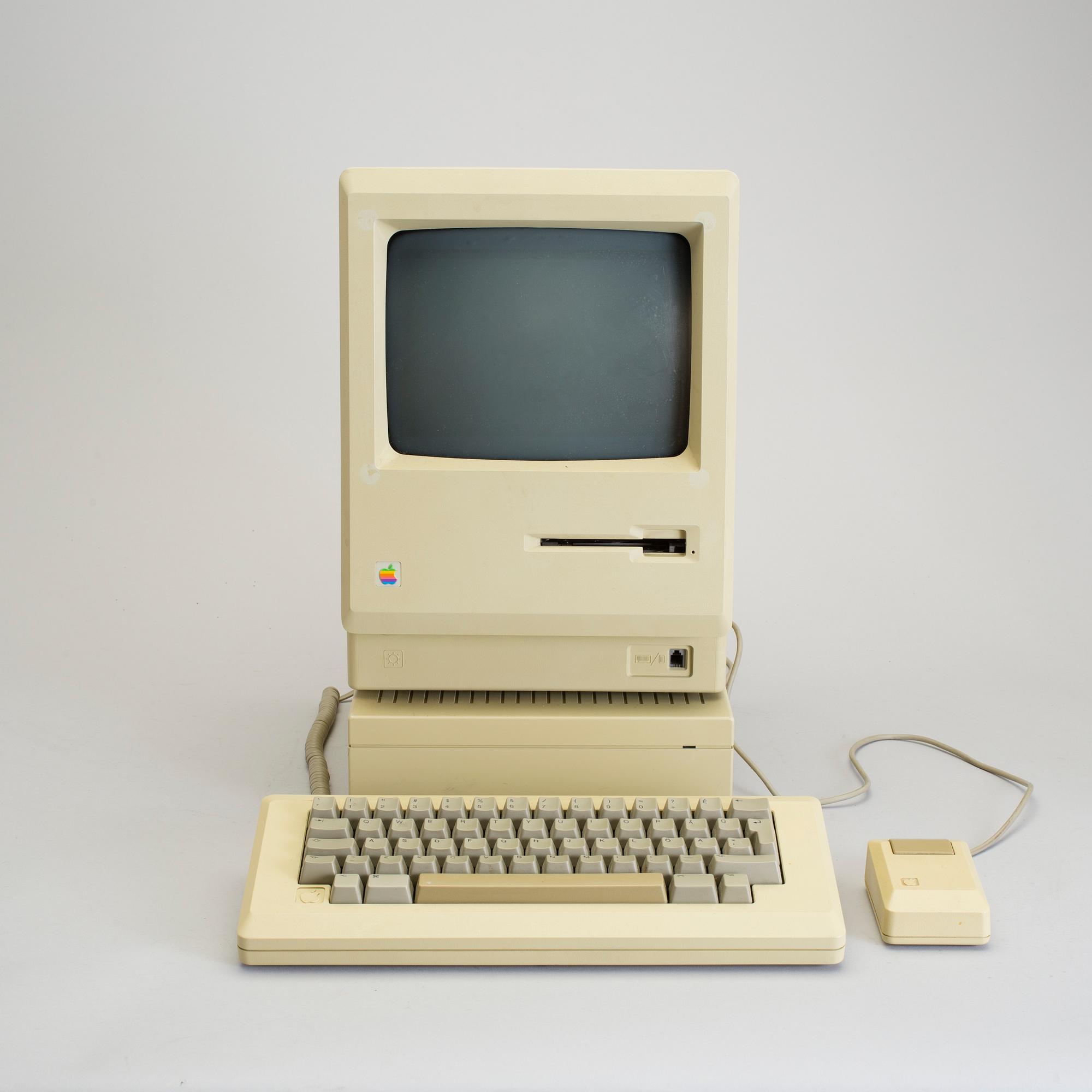 A Macintosh Plus 1Mb Apple Computer, 1986.