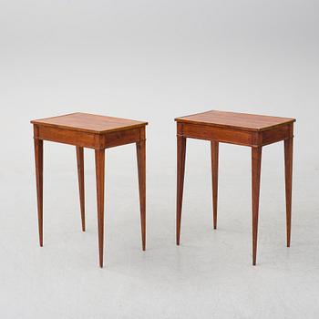 A pair of Swedish Empire tables. First half of the 19th century.