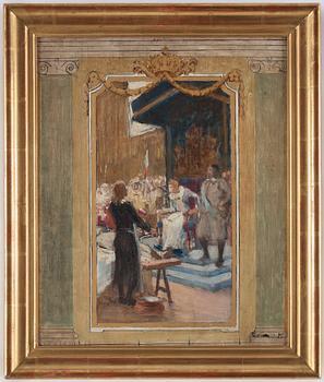 Gustaf Cederström, Skisser till monumentalmålningar i Riddarhusets trapphall, Stockholm.