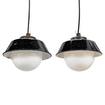 PAAVO TYNELL, Two 1930's '2521-53' industrial light for Taito Finland.