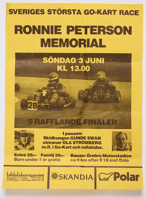 Collection of memorabilia, Ronnie Peterson.