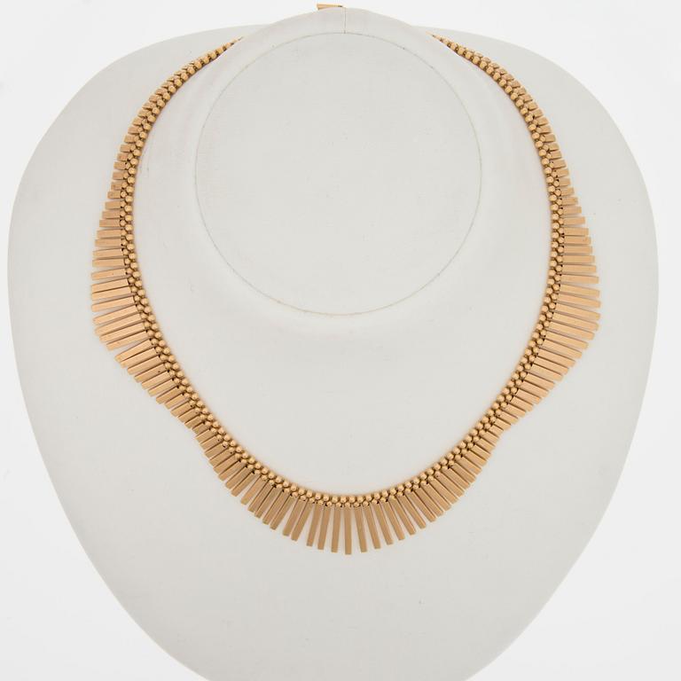 COLLIER, 14K guld. Uno a Erre, Italien. Finska kontrollstämplar, 1965.