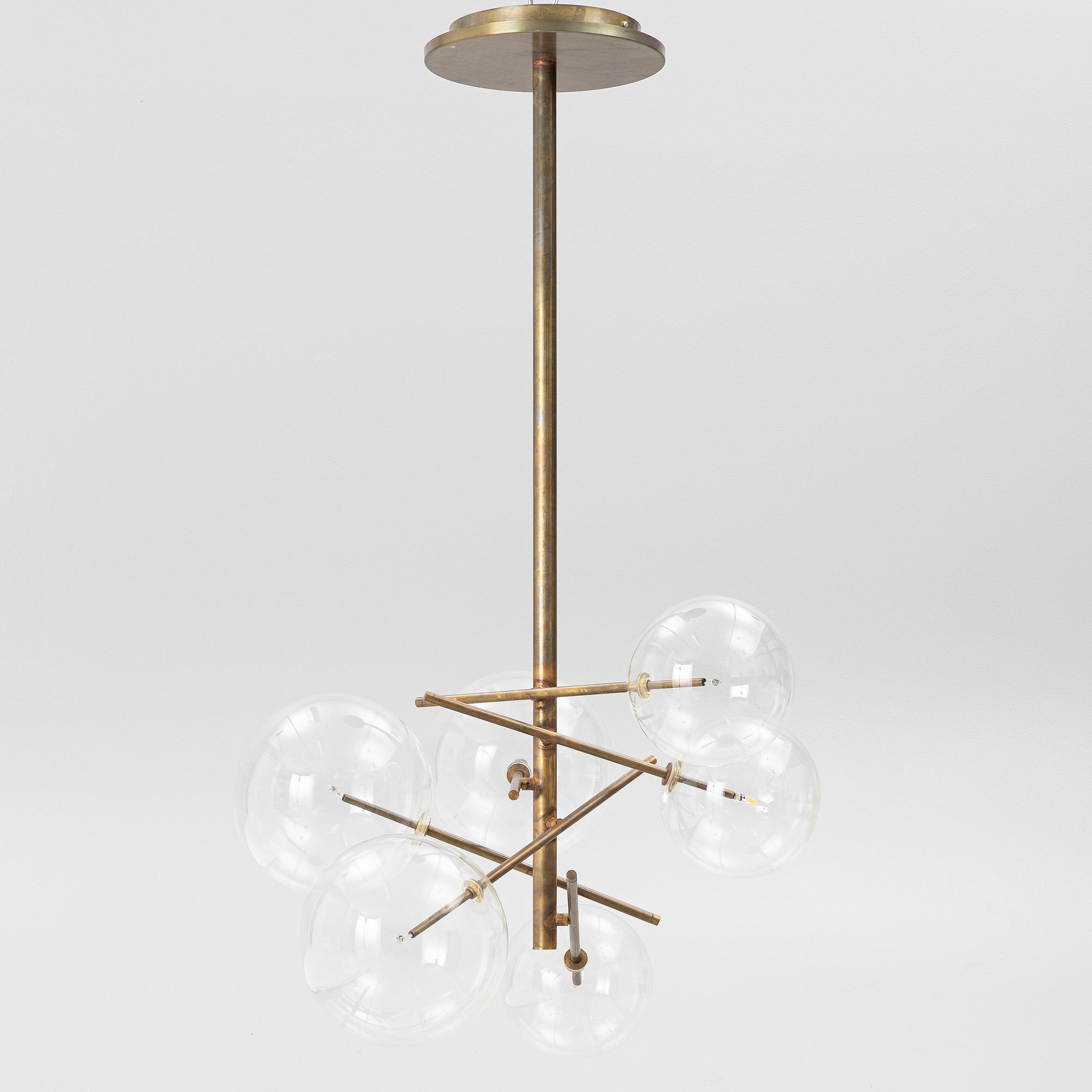 Massimo Castagna, a "Bolle 6" ceiling lamp, Gallotti & Radice, Italy, after 2014.
