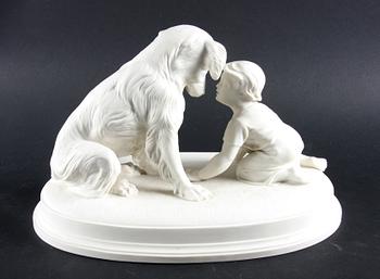 FIGURGRUPP, parian, Gustafsberg 1909.