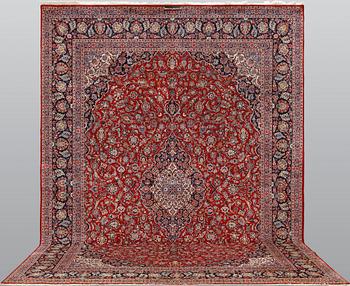 Carpet, Keshan, semi-antique, signed, 439 x 316 cm.