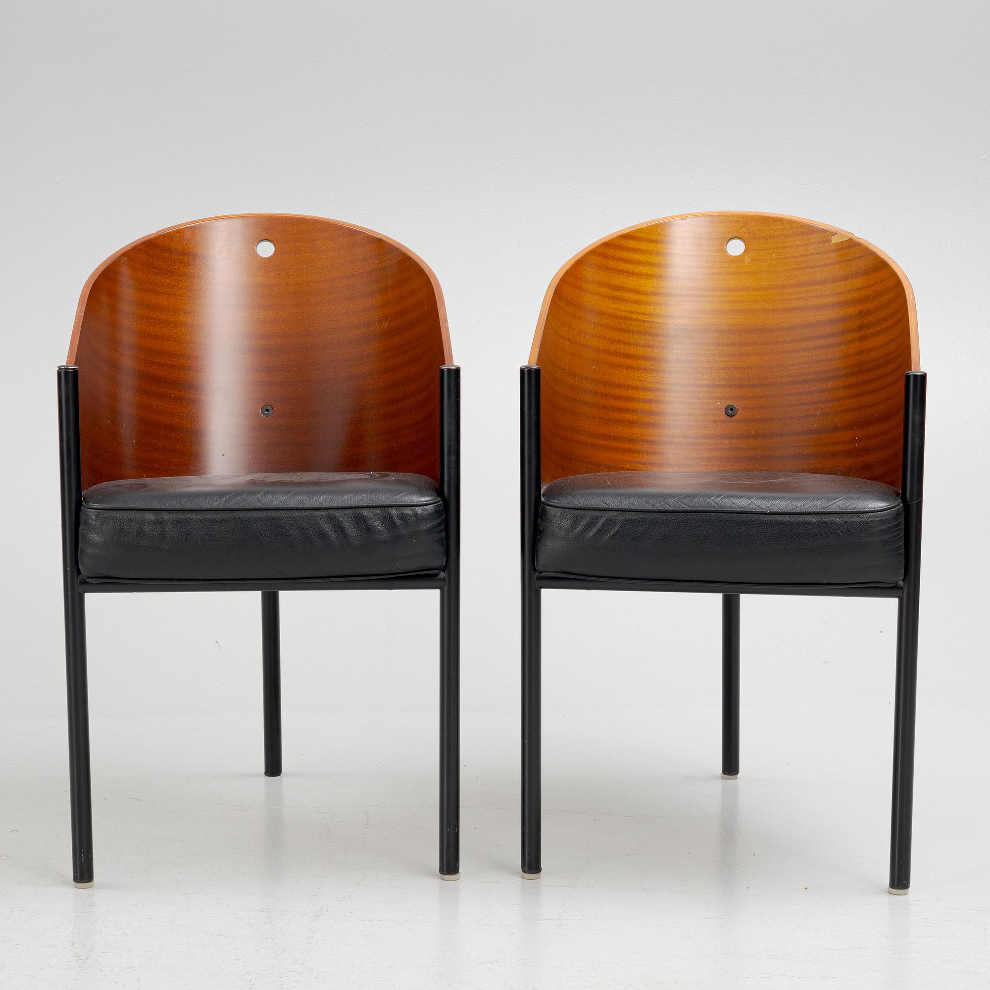 Philippe Starck, chairs, 7 pcs, "Costes", Aleph, Driade, Italy.
